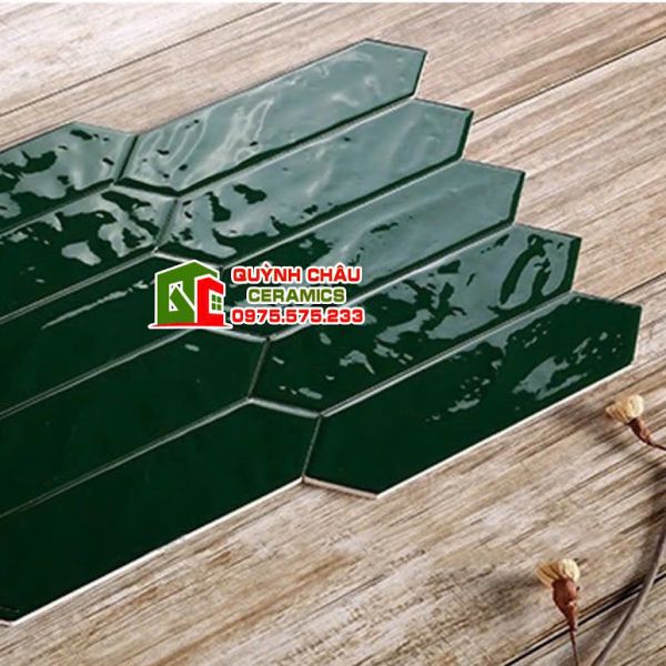 Gạch thẻ mũi tên màu xanh đậm gợn sóng  Gạch thẻ mũi tên màu xanh đậm gợn sóng