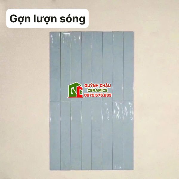Gạch thẻ trang trí 6x40cm bóng hiệu ứng loang cổ điển Gạch thẻ trang trí 6x40cm bóng hiệu ứng loang cổ điển