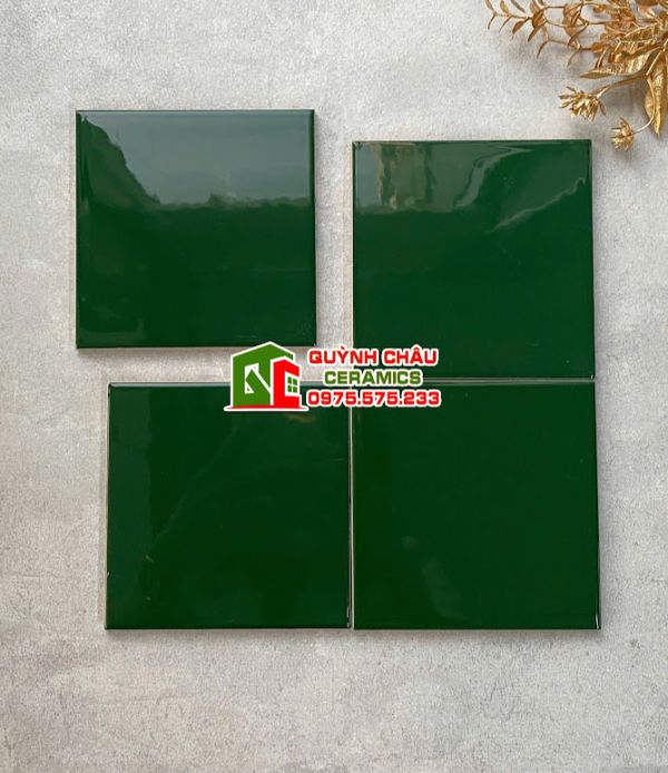 Gạch thẻ trung quốc 10x10 màu xanh đậm bóng Gạch thẻ trung quốc 10x10 màu xanh đậm bóng