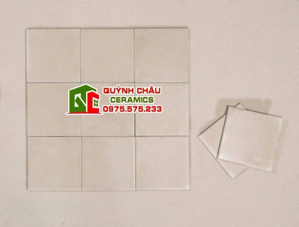 Gạch thẻ vuông 15x15 màu kem giả cổ mờ hiệu ứng Gạch thẻ vuông 15x15 màu kem giả cổ mờ hiệu ứng