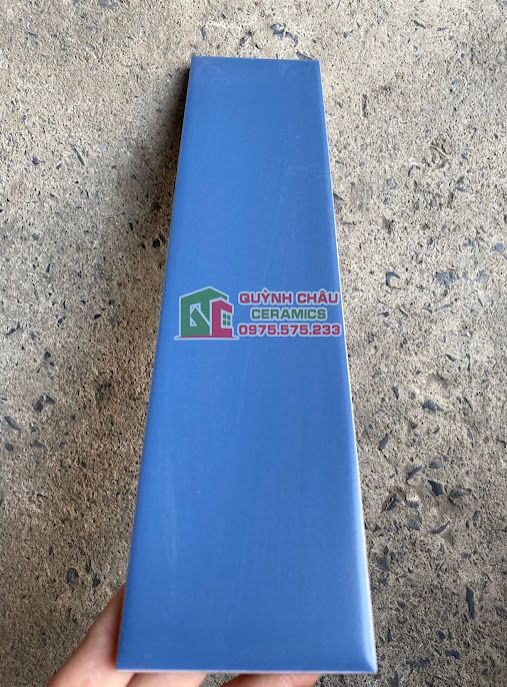 Gạch trang trí 75x300 mờ xanh dương