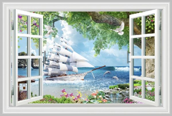 Gạch tranh 3D thuận buồm xuôi gió