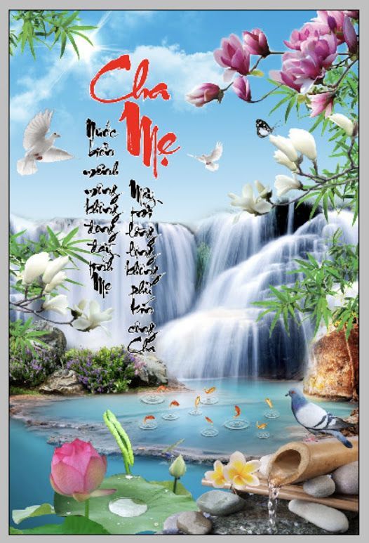 Gạch tranh cha mẹ suối nguồn yêu thương Gạch tranh cha mẹ suối nguồn yêu thương