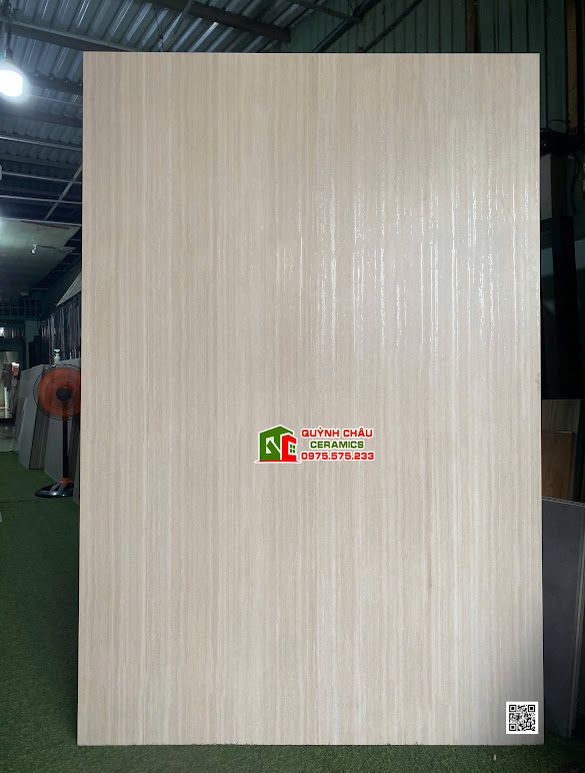 Gạch Travertine 120x180 màu kem mờ Carving hiệu ứng