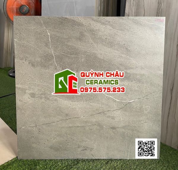 Gạch trung quốc 80x80 đá mờ vân xám bê tông 5175