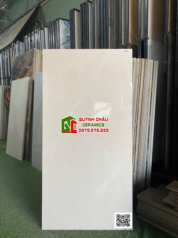 Gạch Vicenza 60x120 màu kem vân bóng kính          Gạch Vicenza 60x120 màu kem vân bóng kính