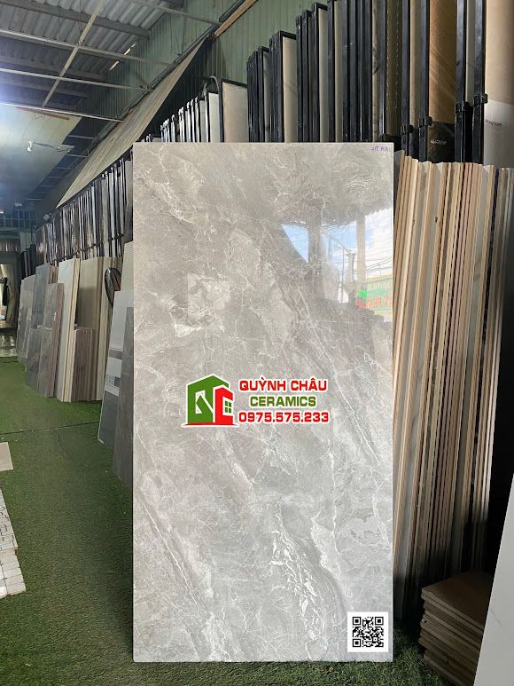 Gạch Vicenza lát nền 60x120 xám vân đá