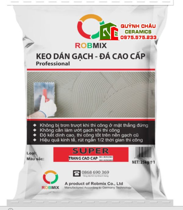 Keo dán gạch khổ lớn màu trắng bám dính tốt cao cấp Keo dán gạch khổ lớn màu trắng bám dính tốt cao cấp