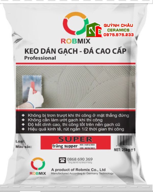 Keo dán gạch màu trắng khổ lớn chuyên dụng cao cấp Keo dán gạch màu trắng khổ lớn chuyên dụng cao cấp