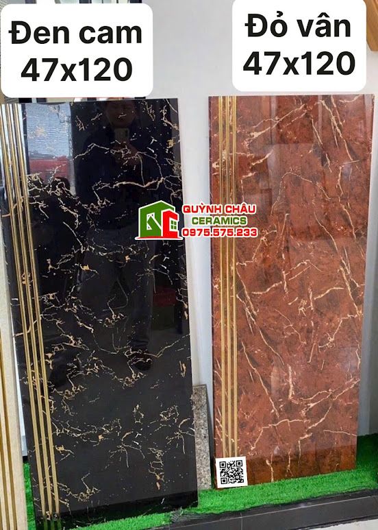 Mẫu gạch cầu thang tam cấp 47x120 đỏ đen khắc kim Mẫu gạch cầu thang tam cấp 47x120 đỏ đen khắc kim