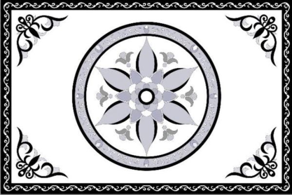 Thảm gạch 3D kim tuyến hình chữ nhật