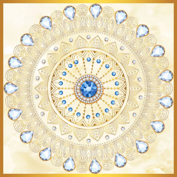 Thảm gạch vuông kim tuyến toàn phần