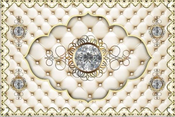 Thảm kính lát phòng khách kim tuyến đẹp