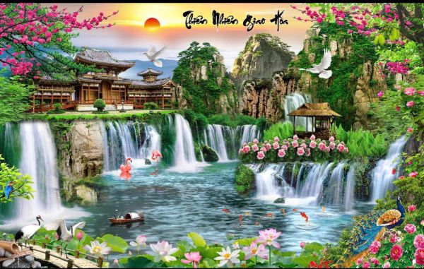 Tranh kính thiên nhiên giao hoà phong cảnh Tranh kính thiên nhiên giao hoà phong cảnh