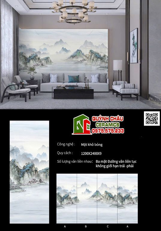 Tranh ốp tường khổ lớn 120x240cm đẹp đá nung kết Tranh ốp tường khổ lớn 120x240cm đẹp đá nung kết