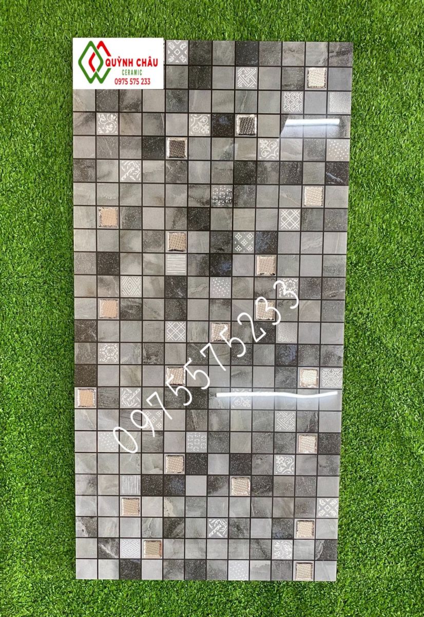 Gạch dán tường 30x60 mosaic nhũ bạc giá rẻ